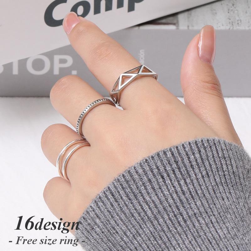 plusnao リング 指輪 レディース フリーサイズ オープンリング  