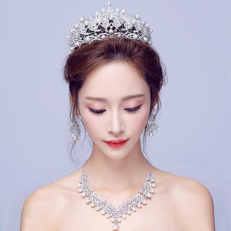 ティアラ レディース ヘアアクセサリー ヘッドドレス 髪飾り ラインストーン パール調 結婚式 披露宴 花嫁 ブライダル ウエディング 二次会 撮影 | plusnao | 02