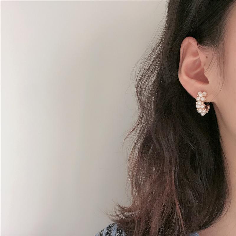 ピアス ハーフフープピアス レディース アクセサリー C型 ゴールド