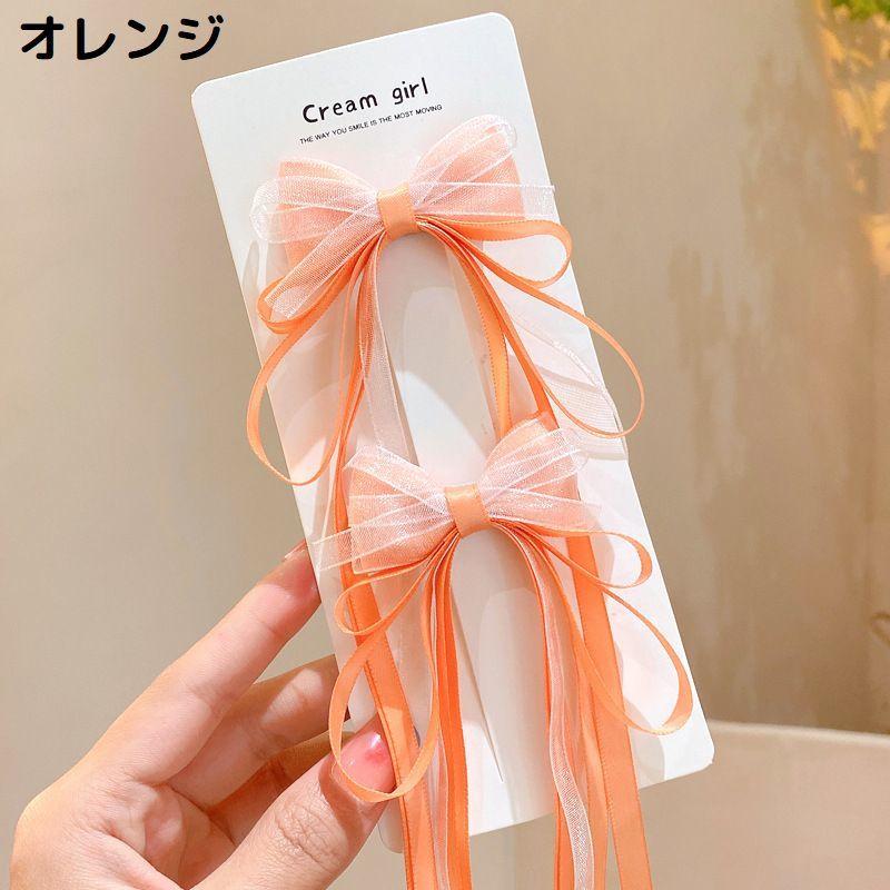 plusnao（プラスナオ） 2個セット ヘアクリップ リボン ヘア