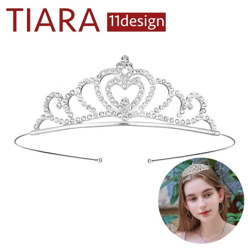 ティアラ レディース 女性 ヘアアクセサリー ヘッドドレス 髪飾り ラインストーン 花嫁 ウェディング 結婚式 披露宴 花嫁 ブライダル かわいい お | plusnao