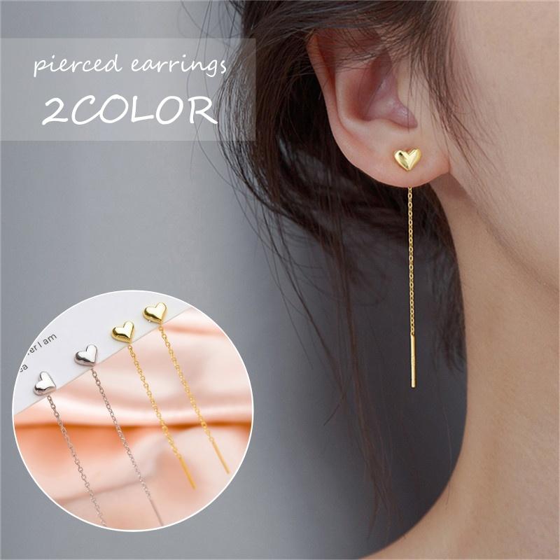 チェーンピアス レディース アクセサリー アメリカンピアス ハート 