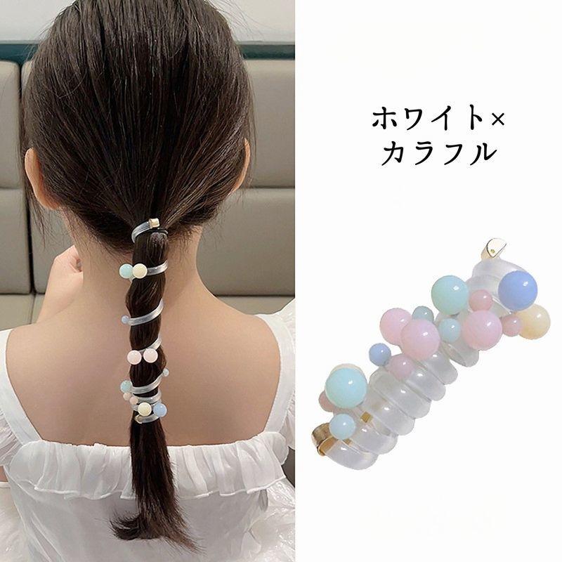 plusnao スパイラルヘアゴム 髪ゴム 髪くくり ヘアアクセサリー
