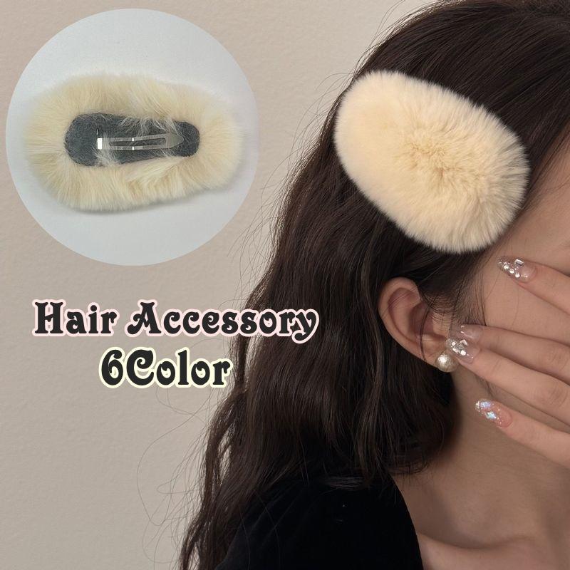 plusnao（プラスナオ） ヘアクリップ フェイクファー ふわふわ