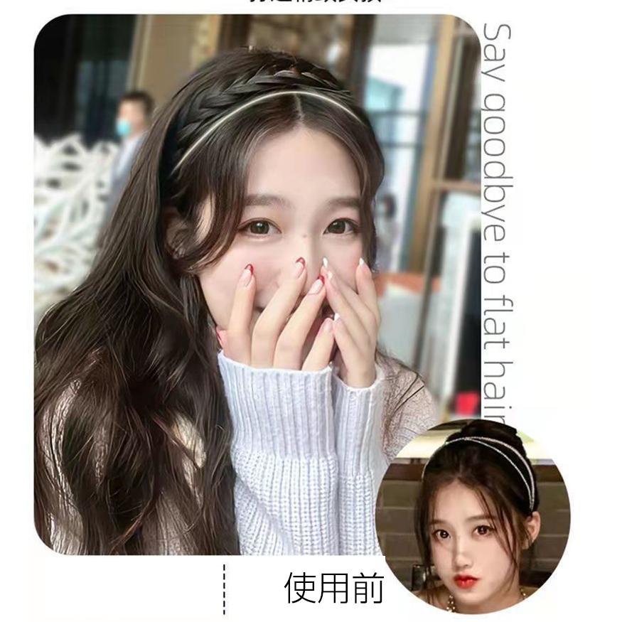 plusnao 三つ編みカチューシャ ヘアアクセサリー レディース