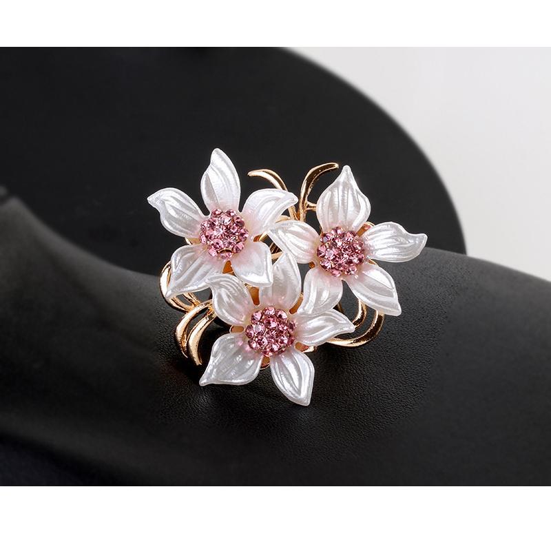 plusnao（プラスナオ） スカーフリング レディース アクセサリー 女性用 スカーフ留め ショール お花 フラワー 簡単 3リング ...