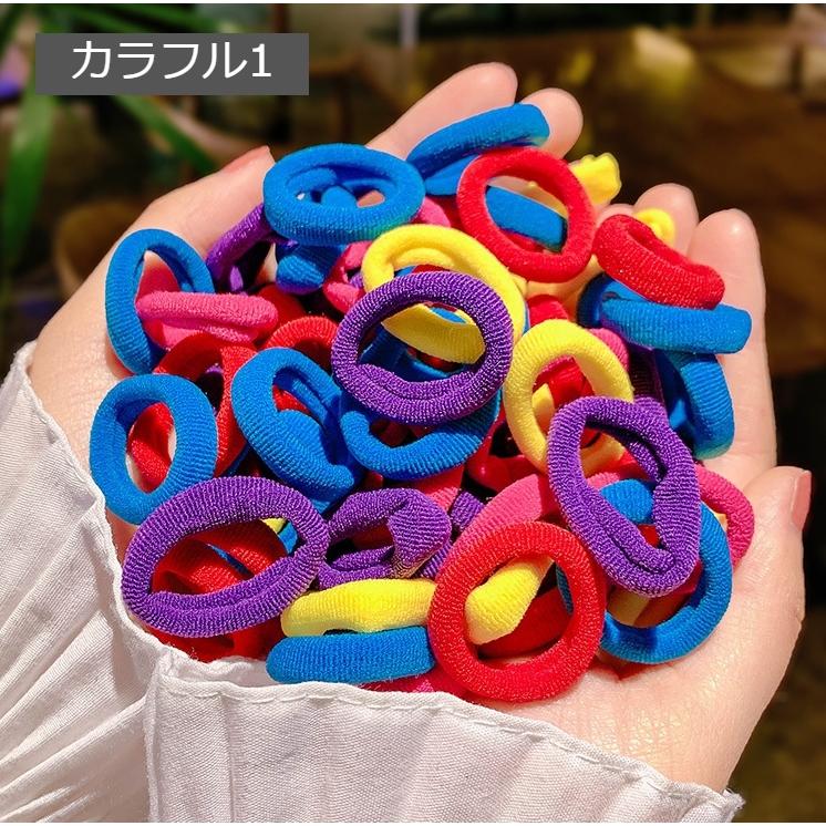 plusnao ヘアゴム ヘアアクセサリー 100本セット 100個 キッズ 女の子  