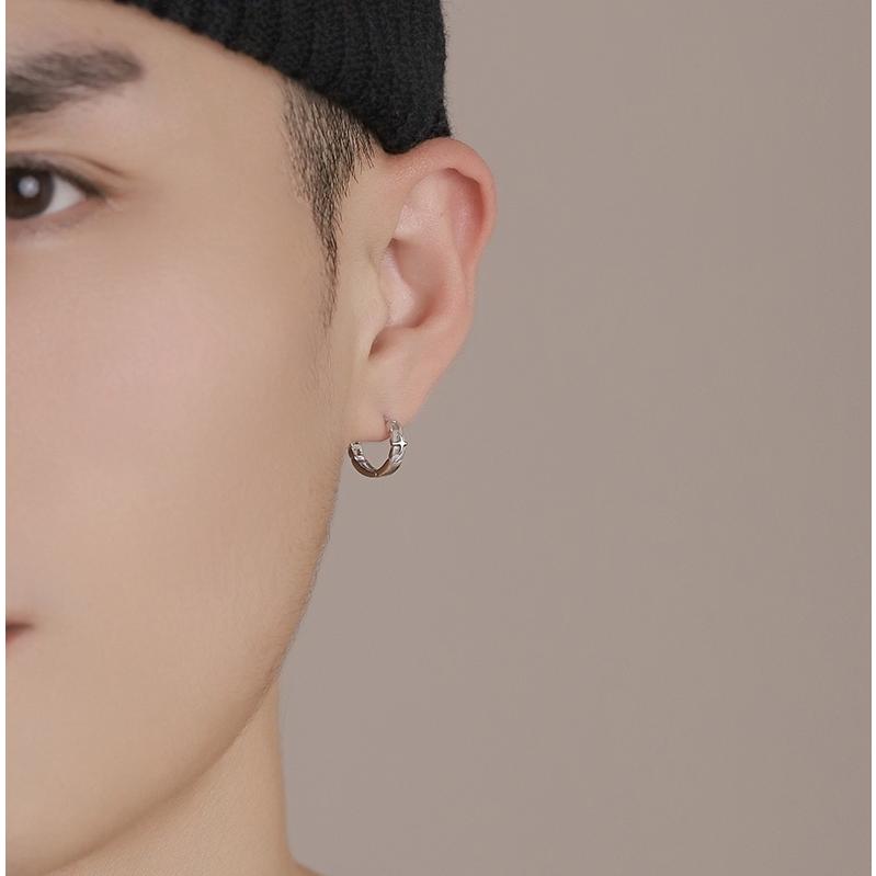 plusnao ピアス フープピアス リングピアス 両耳用 メンズ 男性