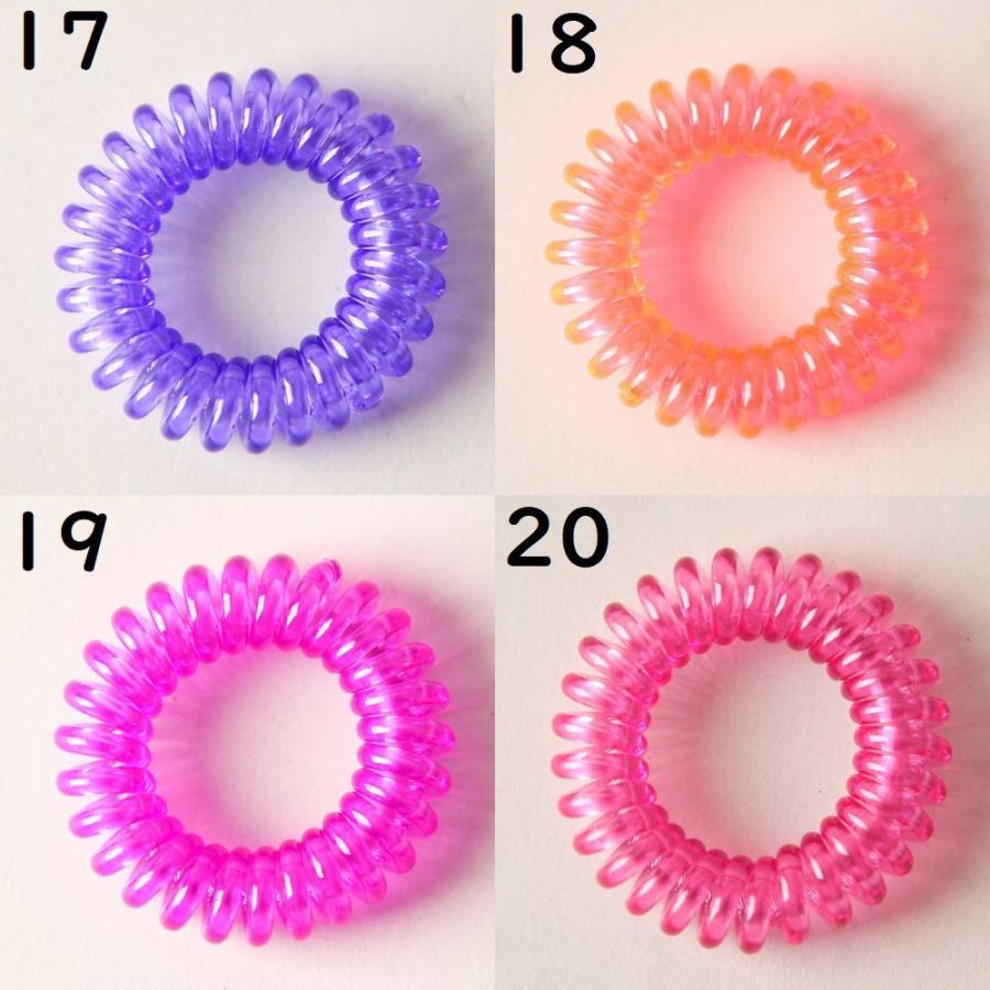 スプリングヘアゴム 同色10本セット レディース 髪飾り 髪留め ヘア