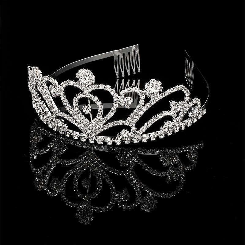 ティアラ レディース 女性用 ヘアアクセサリー ラインストーン キラキラ 花嫁 ウェディング 結婚式 披露宴 ブライダル | plusnao | 03