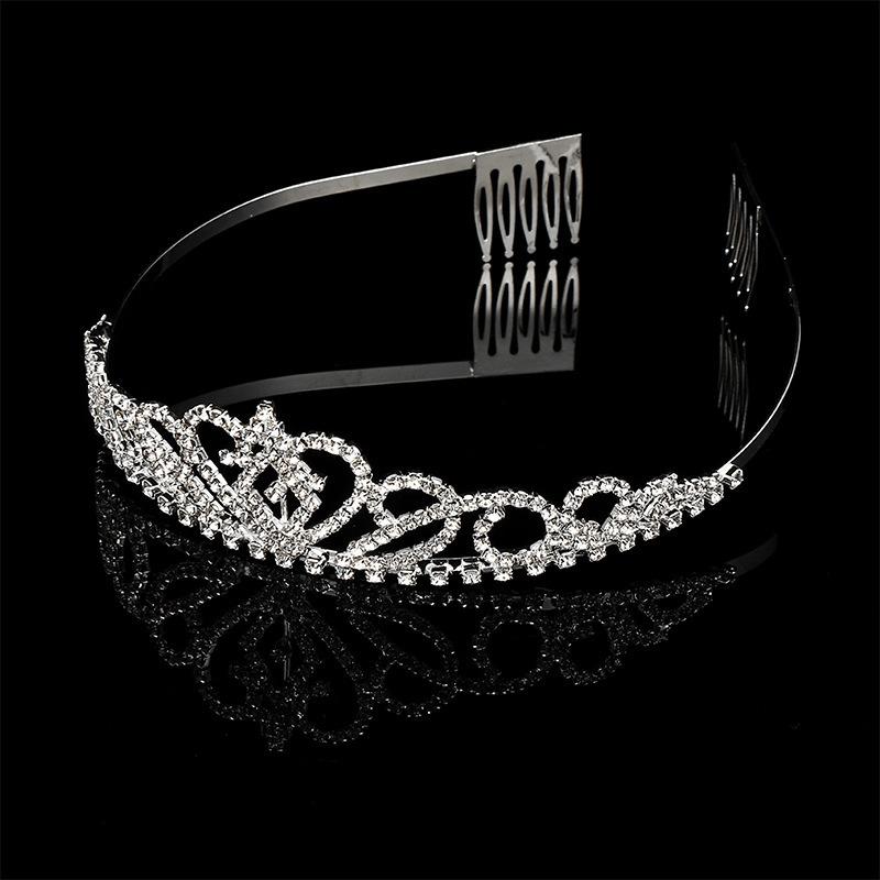 ティアラ レディース 女性用 ヘアアクセサリー ラインストーン キラキラ 花嫁 ウェディング 結婚式 披露宴 ブライダル | plusnao | 05