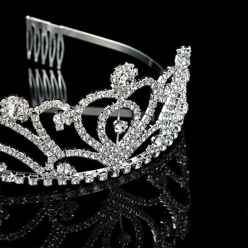 ティアラ レディース 女性用 ヘアアクセサリー ラインストーン キラキラ 花嫁 ウェディング 結婚式 披露宴 ブライダル | plusnao | 06