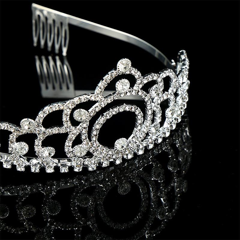 ティアラ レディース 女性用 ヘアアクセサリー ラインストーン キラキラ 花嫁 ウェディング 結婚式 披露宴 ブライダル | plusnao | 07