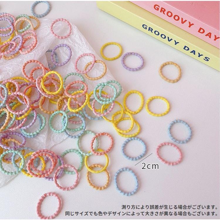 plusnao ミニヘアゴム 100個セット キッズ ヘアアクセサリー ヘアゴム