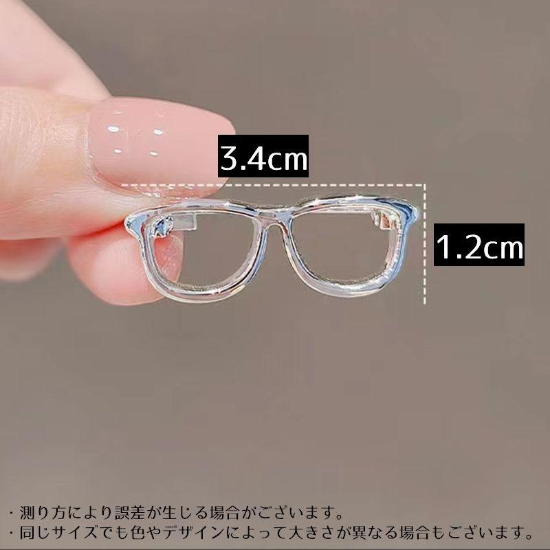 ブローチ ピンブローチ レディース アクセサリー メガネ 眼鏡 小ぶり