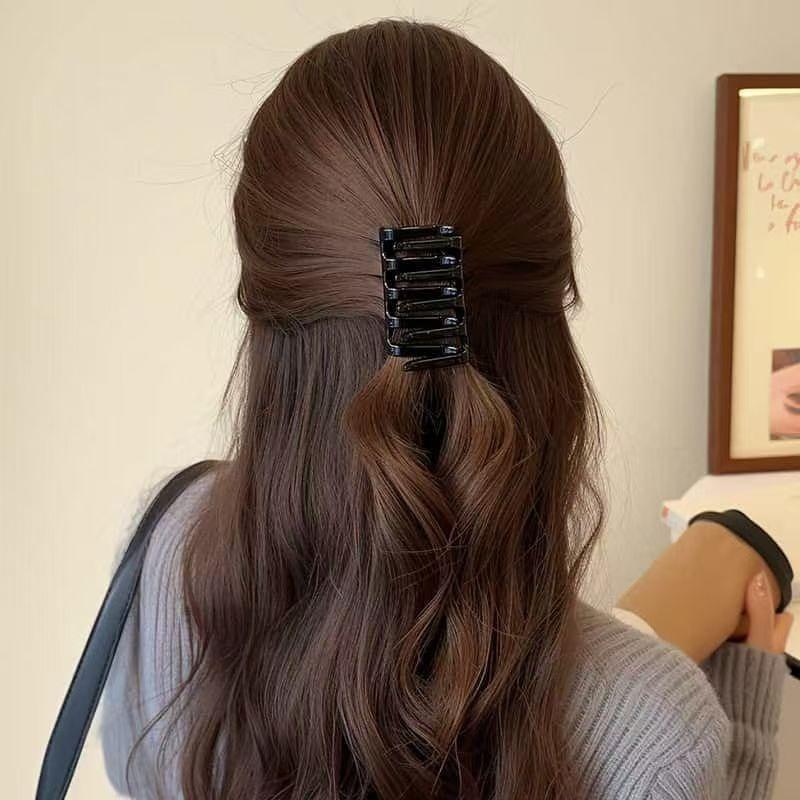 バンスクリップ 2個セット ヘアクリップ レディース ヘアアクセサリー