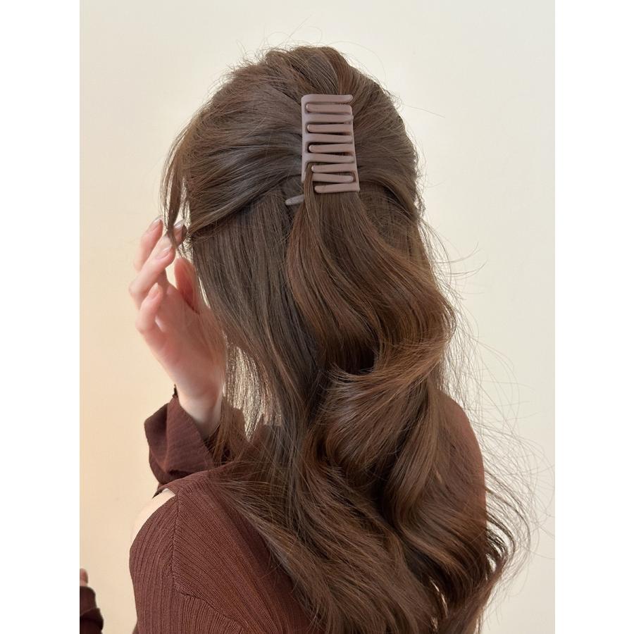 バンスクリップ 2個セット ヘアクリップ レディース ヘアアクセサリー