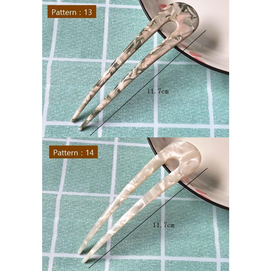 年末のプロモーション特価 Uピン かんざし ヘアアクセサリー 髪飾り ヘアピン レディース ヘアアレンジ まとめ髪 マーブル模様 べっ甲柄 ヘアアクセント おしゃれ 可愛い Aynaelda Com