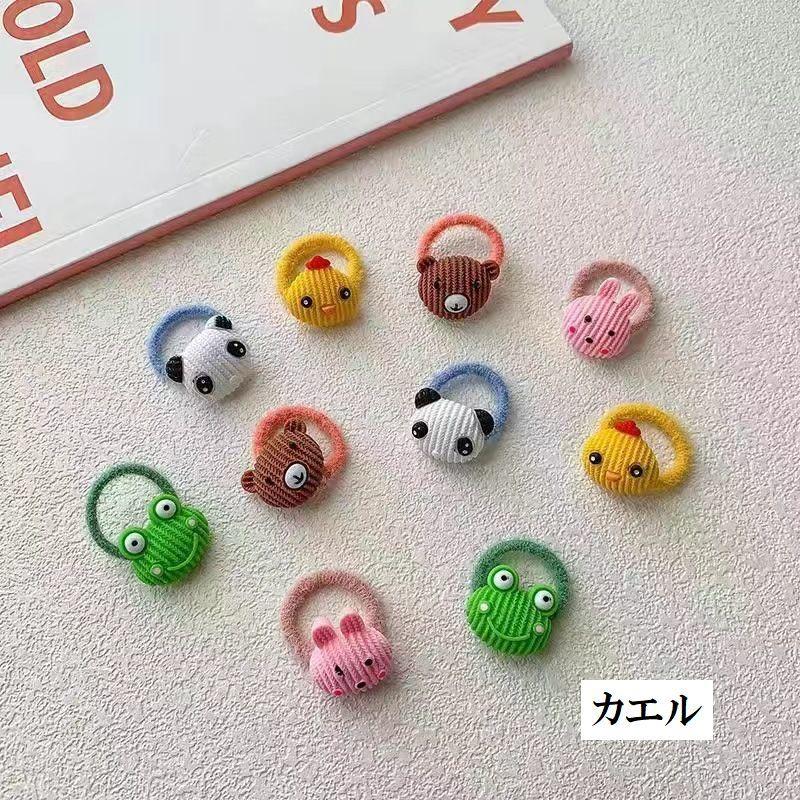 plusnao ヘアゴム 10本セット 髪ゴム 子供用 キッズ ベビー ヘア 