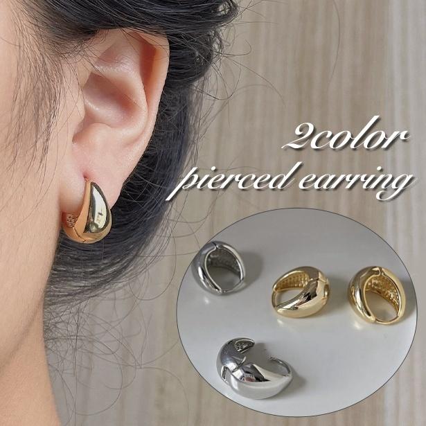 ピアス フープピアス リングピアス レディース 女性 アクセサリー 太め 