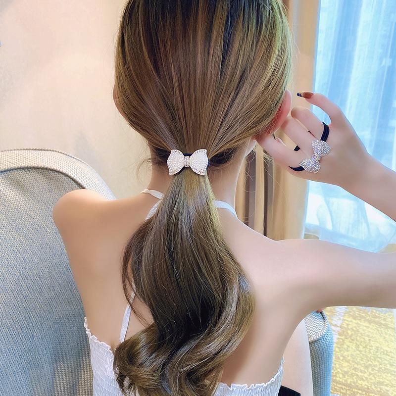 ヘアゴム 髪ゴム レディース 女性 ヘアアクセサリー りぼん リボン ラインストーン パール調 キラキラ ビーズ 3連 髪飾り 髪留め 可愛い おしゃ プラスナオ Paypayモール店 通販 Paypayモール