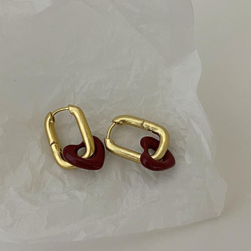 ピアス フープピアス レディース アクセサリー 中折れタイプ ハート