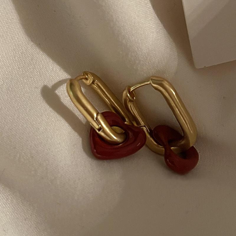 ピアス フープピアス レディース アクセサリー 中折れタイプ ハート