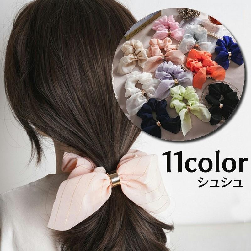 リボン付きシュシュ ヘアゴム 髪留め レディース 女性用 ヘアアクセサリー ストライプ ボーダー柄 シフォン調 リング 髪ゴム まとめ髪 髪飾り ヘア Acc プラスナオyahoo 店 通販 Yahoo ショッピング