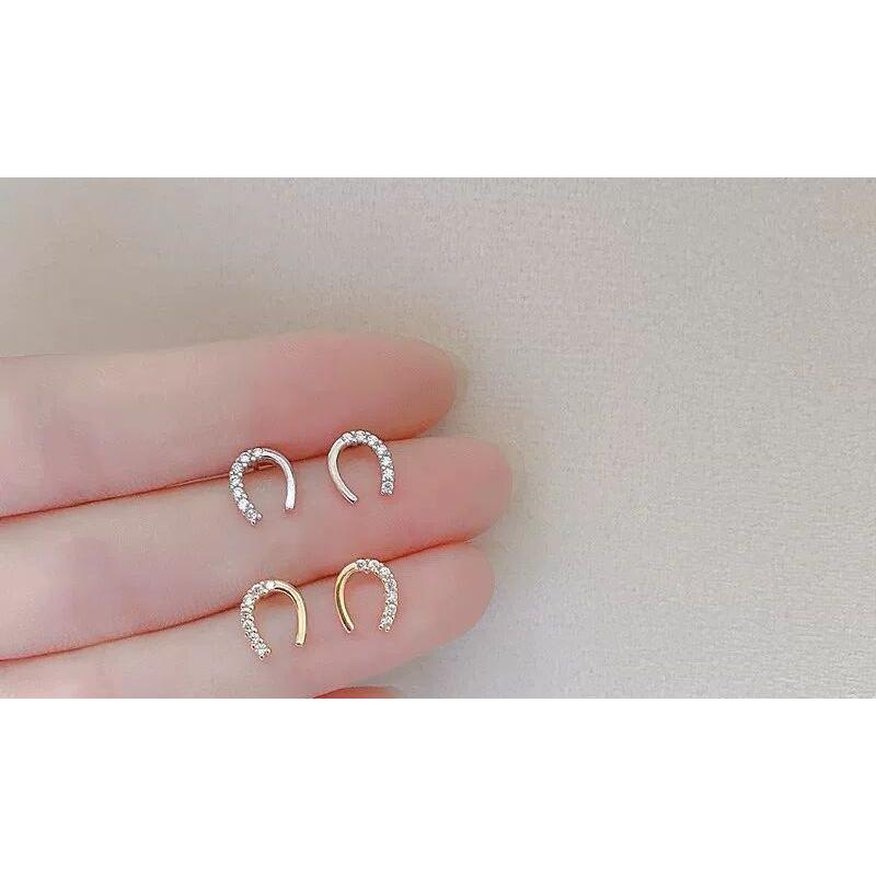 【値下げ】AF HOUSE ホースシュー スタッドピアス シルバーピアス 18金ポスト ホースシュー 馬蹄 蹄鉄 シルバー925