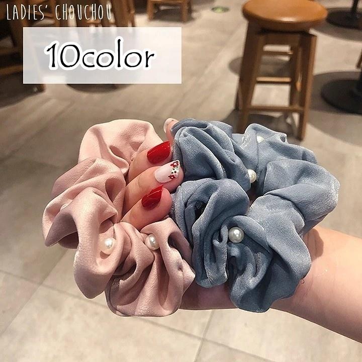 シュシュ ヘアアクセサリー 髪飾り レディース 女性 アクセサリー ファッション小物 フェイクパール まとめ髪 髪留め ヘアアレンジ ヘアゴム 上品540円 最先端