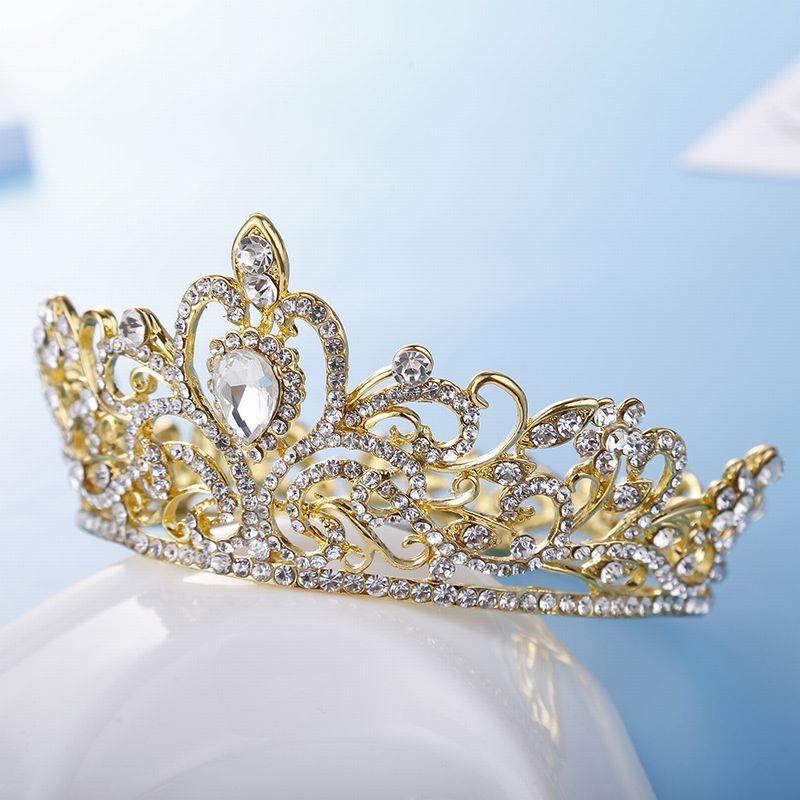 ティアラ 花嫁 ウエディング 結婚式 ブライダル 披露宴 パーティー 二次会 髪飾り ヘアアクセサリー ヘッドドレス クラウンティアラ 王冠 かんむり | plusnao | 03