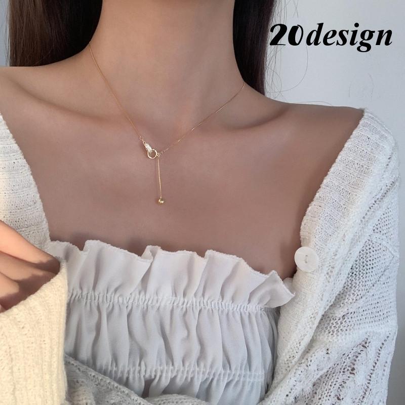 ネックレス・ペンダント Elegant ネックレス ロング ペンダント クリスタルガラス ラウンド 丸