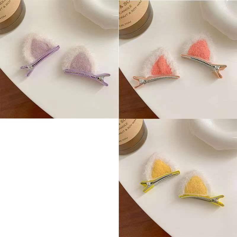 plusnao ヘアクリップ くちばしクリップ 猫耳 ネコ耳 両耳 2個