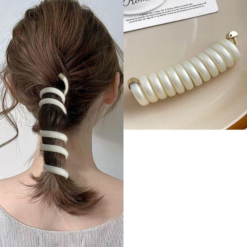 コイルポニーフック コイルアップポニー 女性用 ヘアアクセサリー 髪