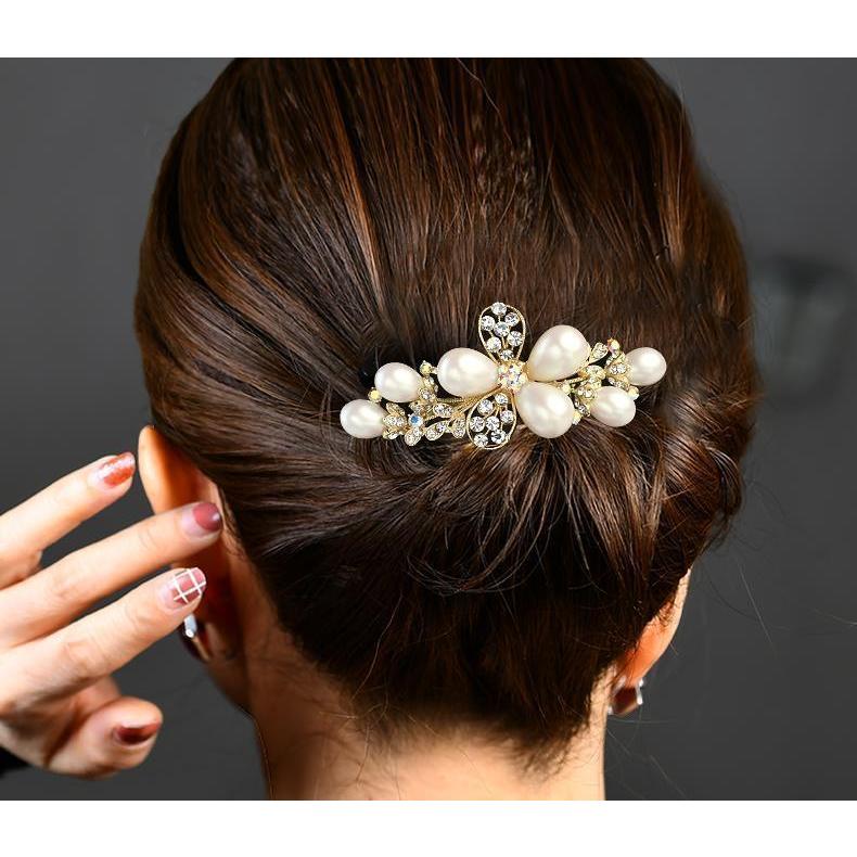 かんざし 簪 レディース 女性 ヘアアクセサリー 髪飾り 和装小物 髪留め まとめ髪 ラインストーン キラキラ フェイクパール フラワー 花 ヘアアレ プラスナオ Paypayモール店 通販 Paypayモール