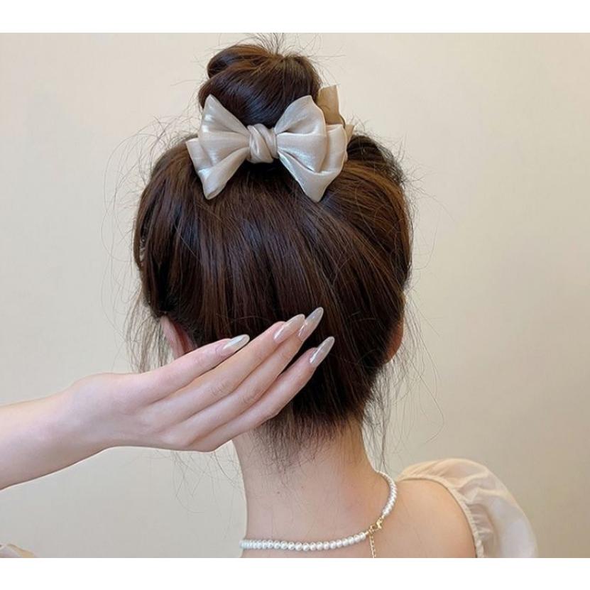 バンスクリップ ヘアクリップ リボン ヘアアクセサリー レディース