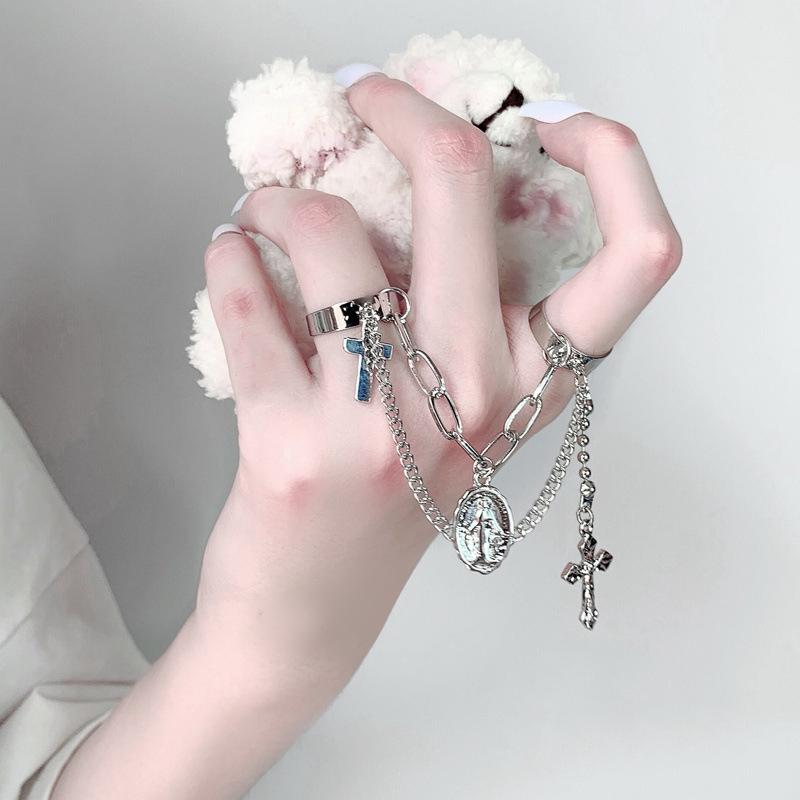 plusnao（プラスナオ） 連結チェーンリング レディース 指輪 2連