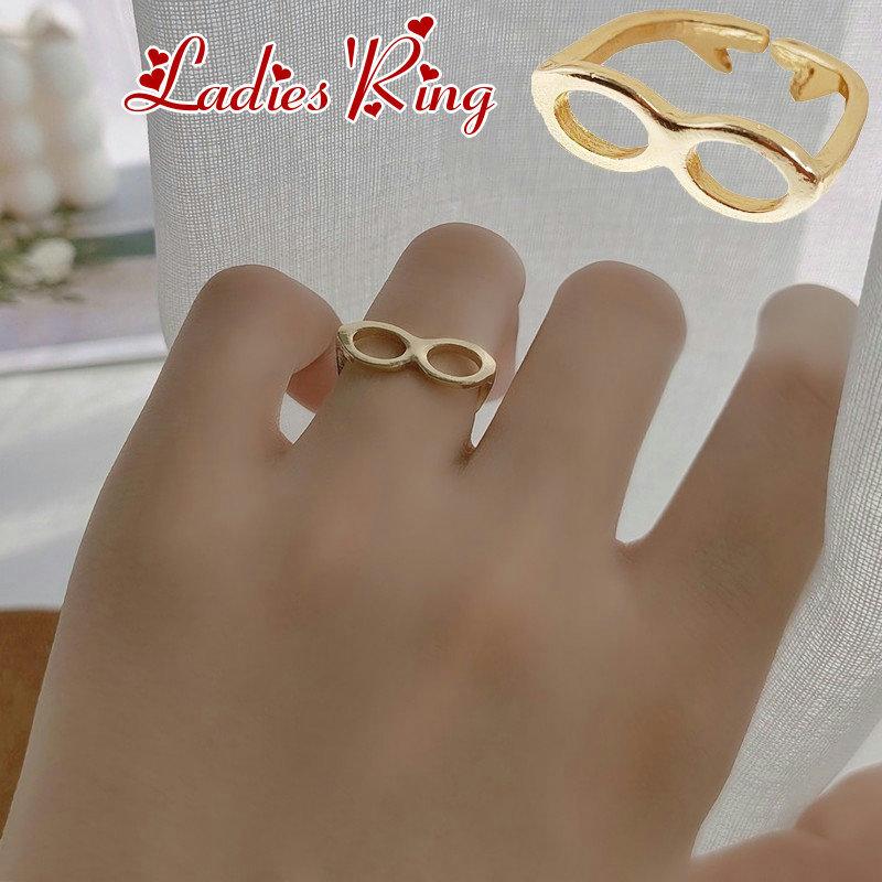 指輪 リング メガネモチーフ レディース アクセサリー 眼鏡モチーフ かわいい ユニーク おもしろい 個性的 カジュアル ファッションリング 女性 婦 プラスナオ Paypayモール店 通販 Paypayモール