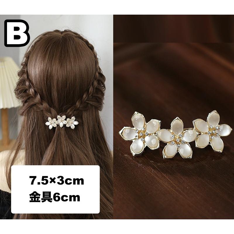 バレッタ ヘアアクセサリー レディース 女性 花 フラワー ライン