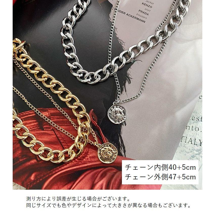 ネックレス チョーカーネックレス レディース ワイドチェーン ごつめ