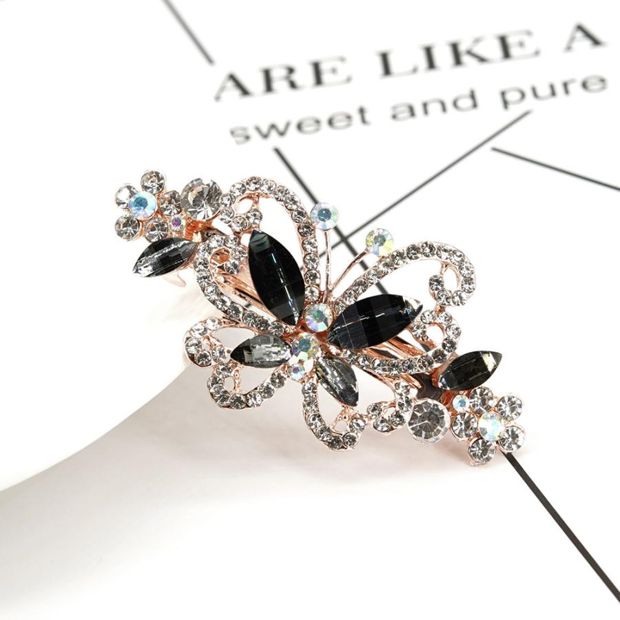 正規品GUCCIグッチバタフライ蝶ラインストーンバレッタヘアピン