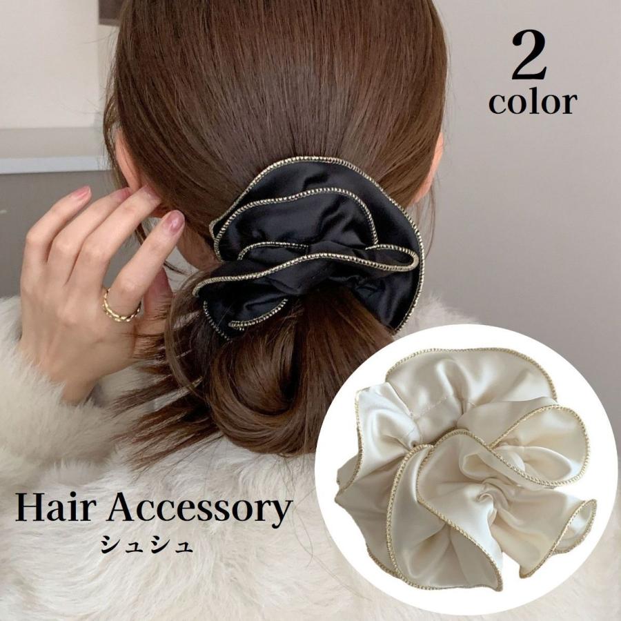 シュシュ レディース ヘアアクセサリー 髪留め 髪飾り まとめ髪 ヘア