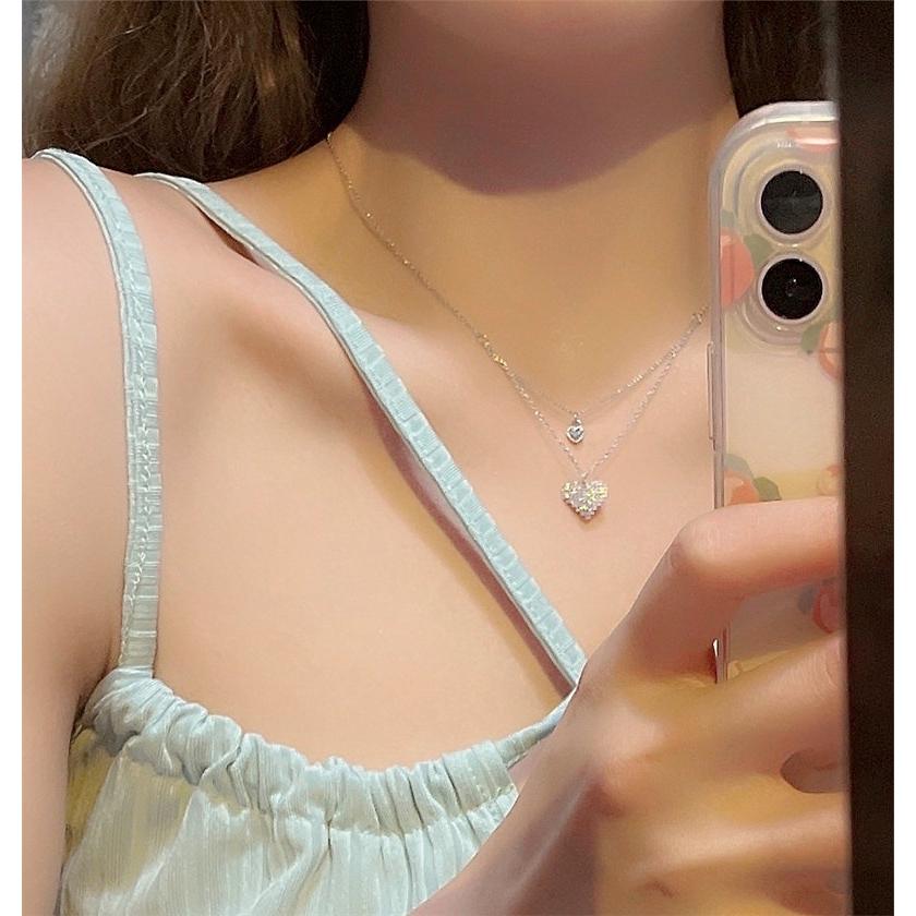 plusnao ネックレス ペンダント 重ね付け風 二連風 レディース plusnao ネックレス ペンダント 重ね付け風 二連風 レディース
