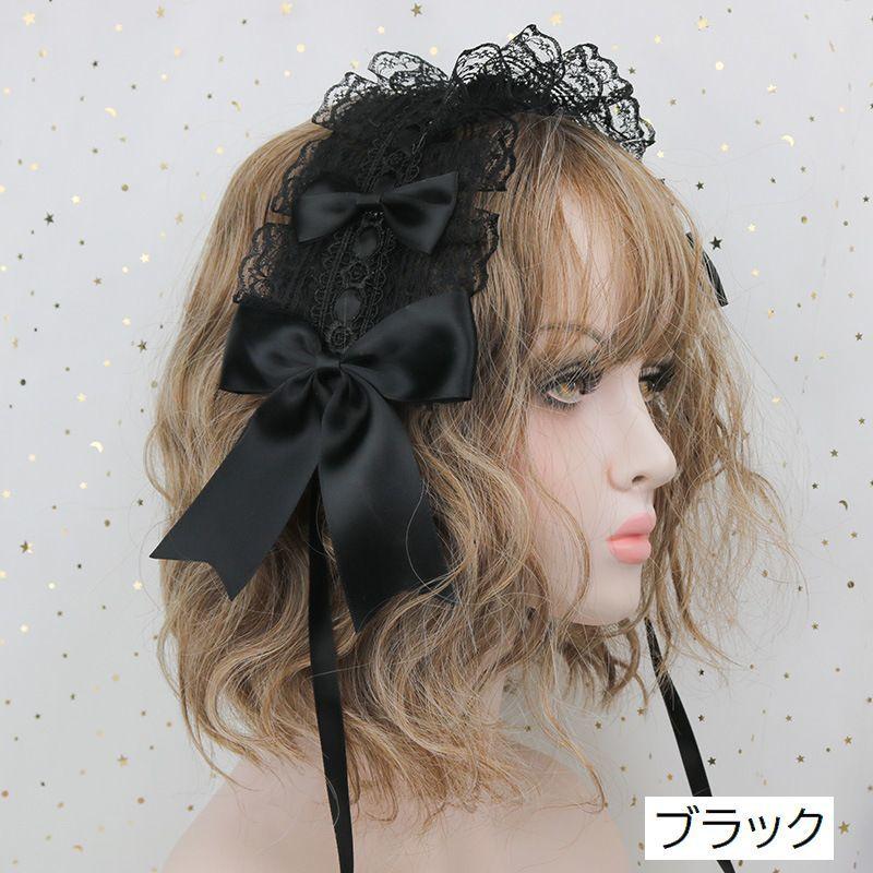 ヘッドドレス カチューシャ ロリータ ゴスロリ レディース レース