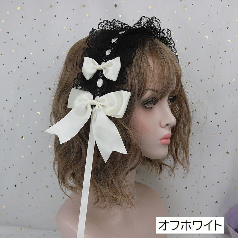 ヘッドドレス カチューシャ ロリータ ゴスロリ レディース レース