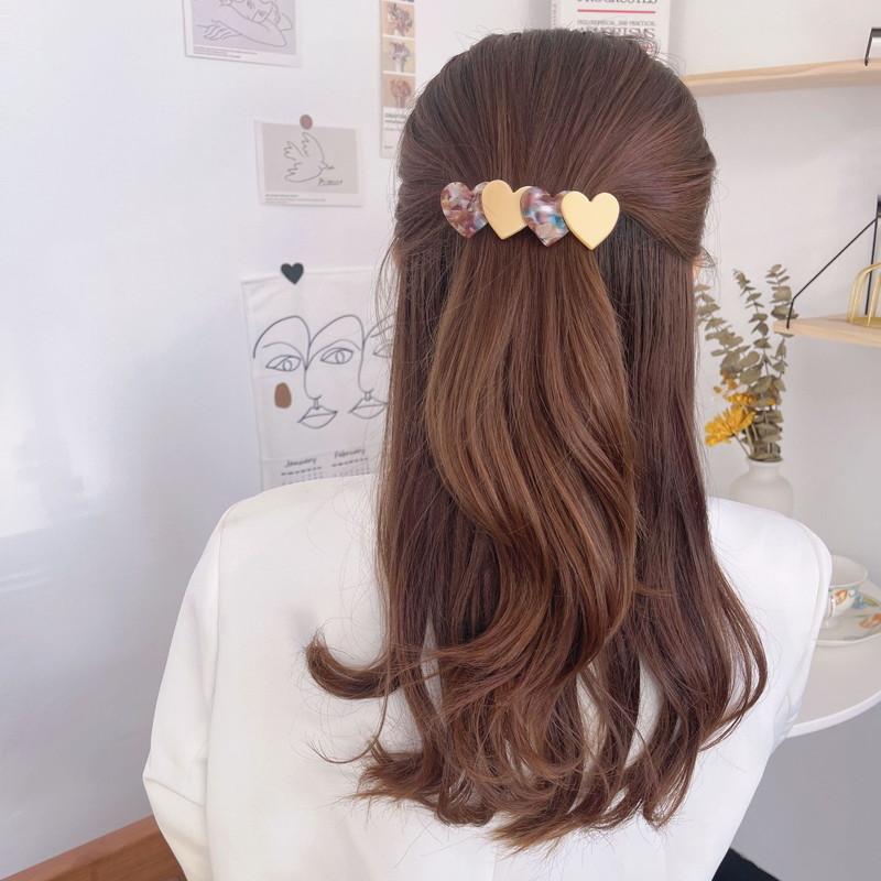 バレッタ ヘアアクセサリー レディース べっ甲柄 ハート ポニー 大人可愛い キュート 落ち着いたカラー 髪留め 髪飾り まとめ髪 ハーフアップ ヘア|plusnao|05