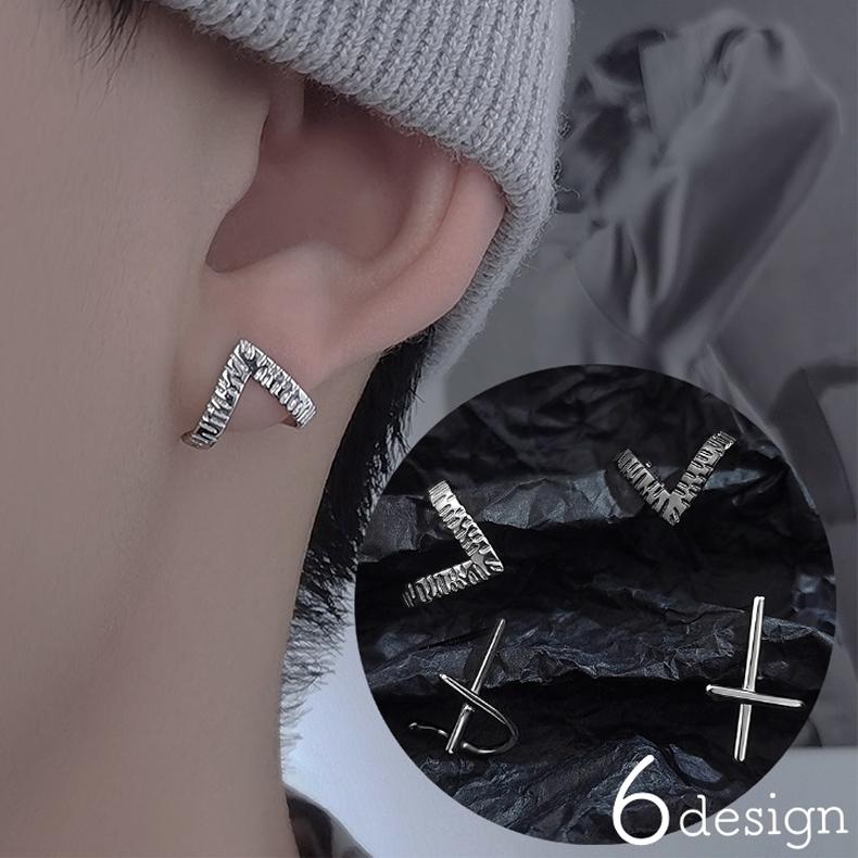 スタッドピアス メンズ レディース ユニセックス 男性 女性 男女兼用 アクセサリー ファッション雑貨 片耳用 トライアングル 十字架 クロス シルバ プラスナオ Paypayモール店 通販 Paypayモール