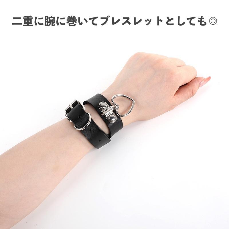 チョーカー ネックレス ブレスレット 2way レディース 女性 アクセサリー 幅広 レザー調 フェイクレザー ハート 可愛い おしゃれ 太め ワイド チョーカー ネックレス ブレスレット 2way レディース 女性 アクセサリー 幅広 レザー調 フェイクレザー ハート 可愛い おしゃれ 太め ワイド