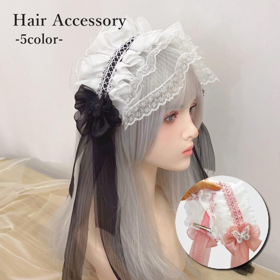 ヘッドドレス レディース 女性 ロリータ ゴスロリ ヘアアクセサリー 髪
