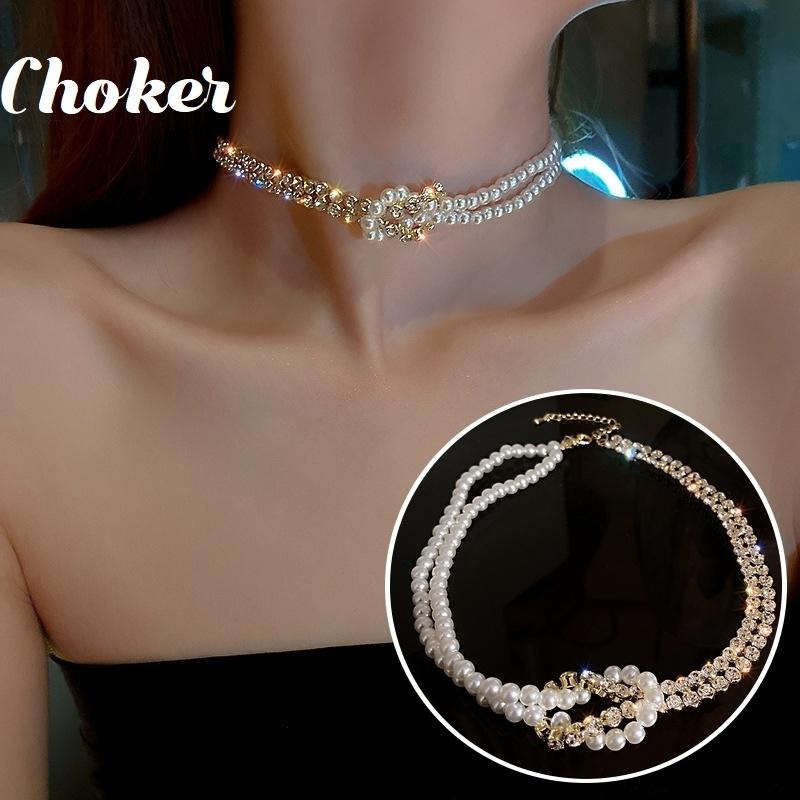 ラインストーン付きチョーカー チョーカー レディース ラインストーンチョーカー ネクタイ